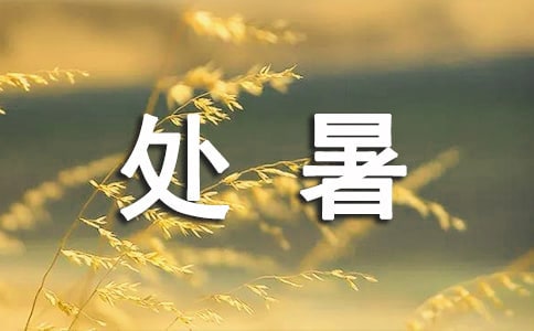 有關(guān)處暑的文案必備(7篇)